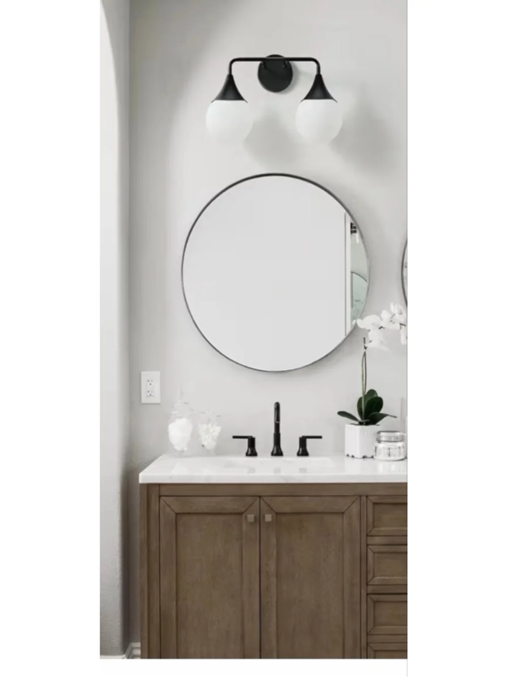 NEW Bathroom Vanity Light Fixtures 2 Lights Mid Century Farmhouse